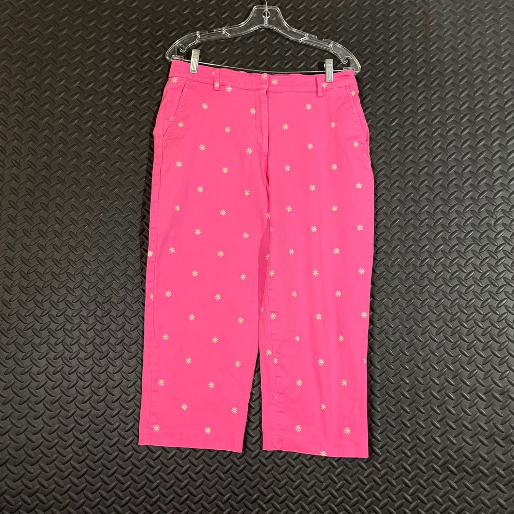 Briggs New York Pink Floral Capris Cropped Pants Womens‎ Size 10
